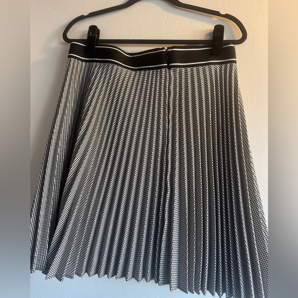 Sandro Black and White A-Line Skirt with rhinestone accents - Picture 2 of 4